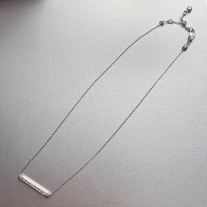 Elegant Silver Bar Necklace